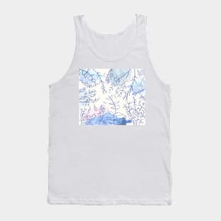 Blue leaf Tank Top